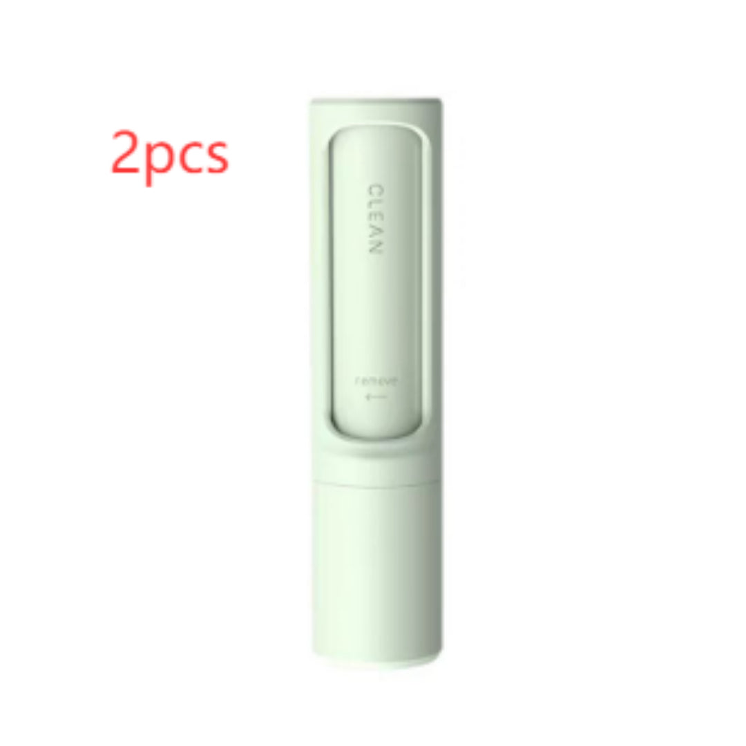 2-1 Pet Hair Remover Brush Lint Roller Portable Effective Self Cleaning Tool for Cat Dog Fur Hair Dust Removal Brush