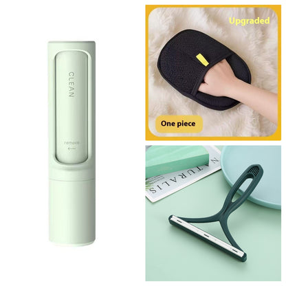 2-1 Pet Hair Remover Brush Lint Roller Portable Effective Self Cleaning Tool for Cat Dog Fur Hair Dust Removal Brush