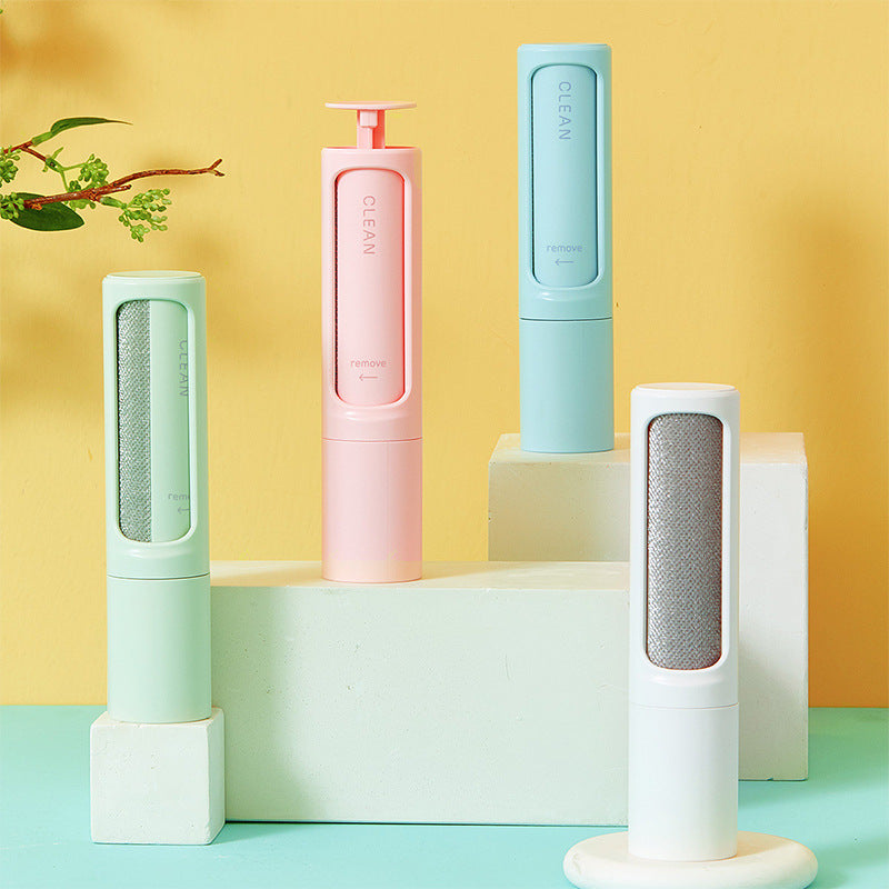2-1 Pet Hair Remover Brush Lint Roller Portable Effective Self Cleaning Tool for Cat Dog Fur Hair Dust Removal Brush
