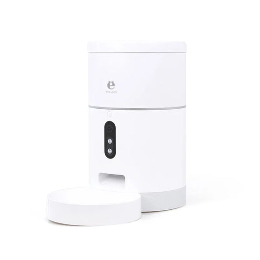 Smart WiFi Automatic Pet Feeder with Video Functionality for Timed and Quantitative Feeding of Cats and Dogs