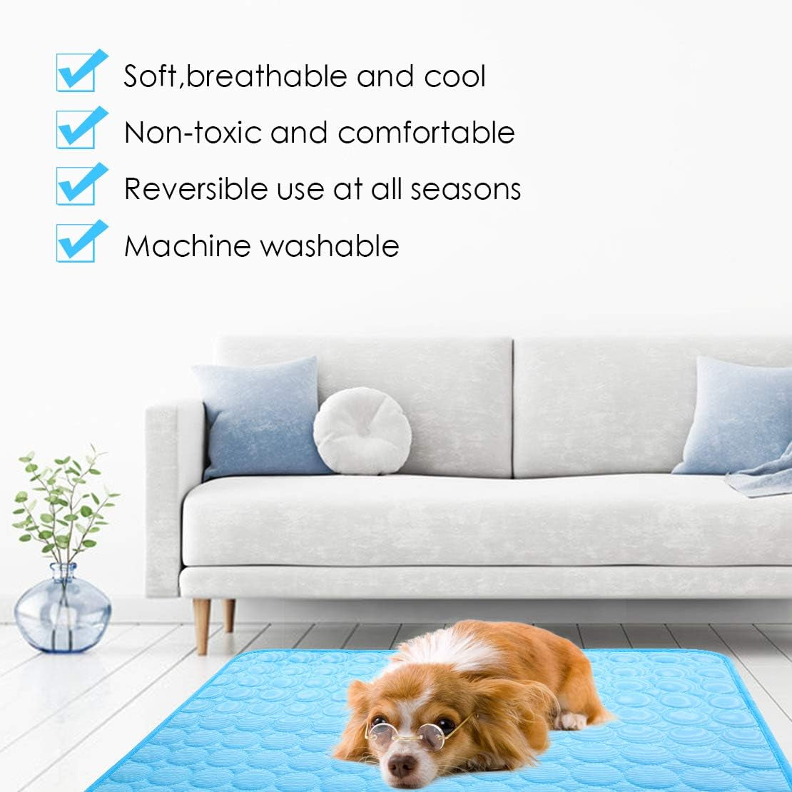 Pet Cooling Pads for Summer Use - Portable Cooling Cushions for Dogs and Cats, Ideal for Home and Outdoor Activities
