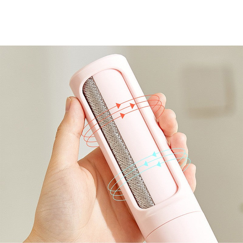 2-1 Pet Hair Remover Brush Lint Roller Portable Effective Self Cleaning Tool for Cat Dog Fur Hair Dust Removal Brush