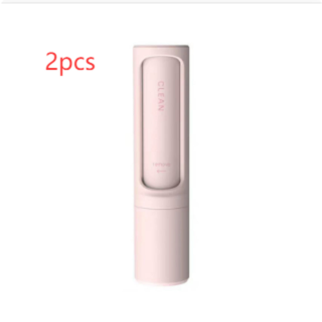 2-1 Pet Hair Remover Brush Lint Roller Portable Effective Self Cleaning Tool for Cat Dog Fur Hair Dust Removal Brush