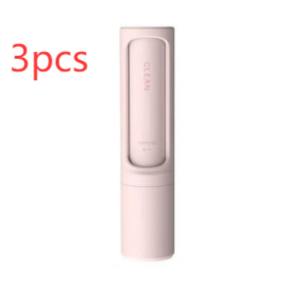 2-1 Pet Hair Remover Brush Lint Roller Portable Effective Self Cleaning Tool for Cat Dog Fur Hair Dust Removal Brush